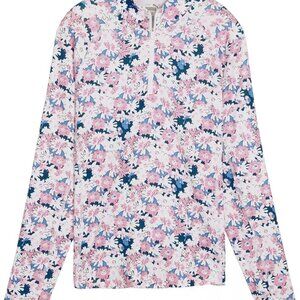Puma Women’s YouV 1/4 Zip Long Sleeve Golf Shirt SPF Size XS, Pink Icing White